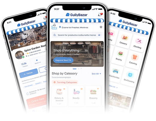 GullyBazar Mobile App Mockup